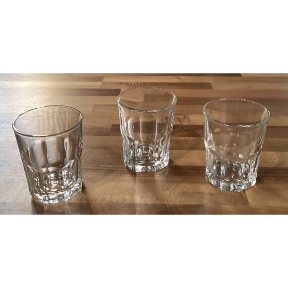 Set of 3 Libbey Gibraltar Heavy Glass Tumblers 4” - Picture 1 of 9